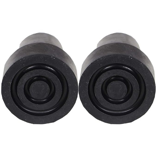 PCP Cane Tips, Black, Fits Tubing Diameter of 3/4 Inches, Pair