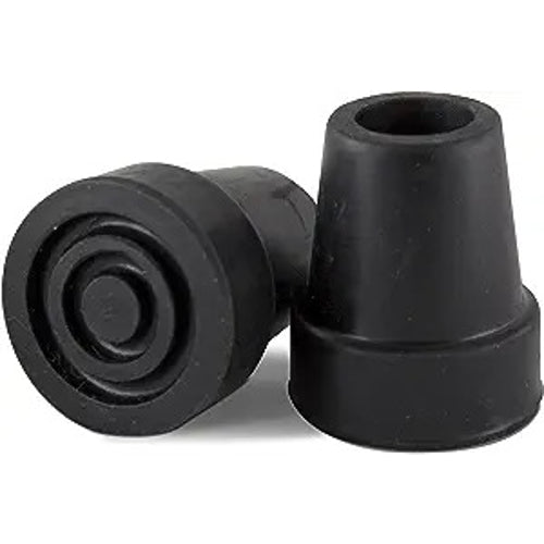 PCP Cane Tips, Black, Fits Tubing Diameter of 3/4 Inches, Pair