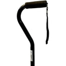 Blue Jay Quad Cane with Large Base, Black Aluminum Shaft, Adjustable Height for Stability