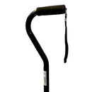 Blue Jay Quad Cane with Small Steel Base, Black, Adjustable Height and Foam Comfort Grip