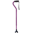 Blue Jay Adjustable Walking Cane with Offset Handle Grip - Purple, height-adjustable cane. Moovkart