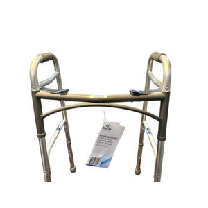 Blue Jay WALK WITH ME Folding Aluminum Walker with 5 Inch Wheels and Two Button Operation, Case of 4 Hover