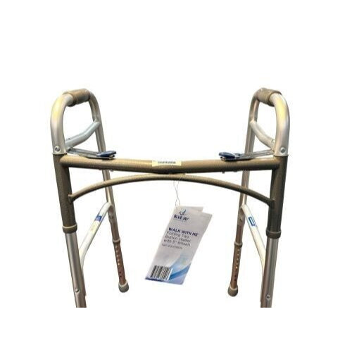 Blue Jay Folding Two Button Walker, Aluminium, Case of 4