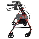 Blue Jay Steel Rollator Walker – Compact, foldable design with a sturdy frame, padded seat, and secure brakes, Moovkart.