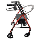 Blue Jay Roll With Me Steel Rollator, 6-Inch Wheels, Red, Case of 2