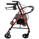 Blue Jay ROLL WITH ME Rollator - Durable steel frame, padded seat, loop-lock brakes, and 6-inch wheels, Moovkart.
