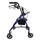 Blue Jay Roll With Me Folding Aluminum Rollator, Blue with Seat ergonomic walking support