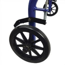 Blue Jay Roll With Me Folding Aluminum Rollator with Seat and 6 Inch Wheels, Blue