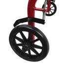 Blue Jay Roll With Me Folding Aluminum Rollator, Red with Seat compact foldable walker