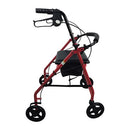 Blue Jay ROLL WITH ME Folding Aluminum Rollator Walker with Seat, Storage Pouch and 7.5 Inch Wheels