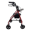Blue Jay ROLL WITH ME Folding Aluminum Rollator Walker with Seat, Storage Pouch and 7.5 Inch Wheels
