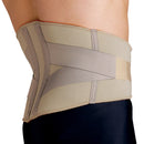 Blue Jay Lumbar Support Brace, Adjustable Compression for Lower Back Pain Relief, Small, Beige