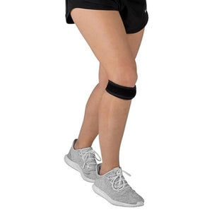 Blue Jay Universal Knee Strap with Adjustable Hook Closure for Patella Support and Relief, Black Hover