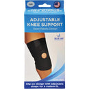 Side view showing dual straps on Blue Jay Knee Brace for adjustable compression, Moovkart
