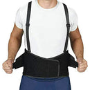 Blue Jay Industrial Back Support with Suspenders and Duo-Tension Straps for Lifting, Black X-Large