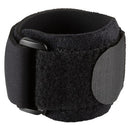 Neoprene elbow strap worn on forearm for strain and injury recovery, Moovkart
