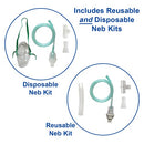 Blue Jay Take a Breath Nebulizer Compressor With Disposable and Reusable Nebulizer Kit