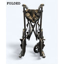 Blue Jay transport wheelchair easily folded for compact storage and transport.