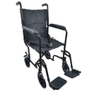 Folded Blue Jay Roll With Me wheelchair with lightweight 19 lb aluminum frame, Moovkart