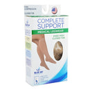 Close-up of Blue Jay compression stocking’s reinforced toe and heel for durable, firm support, Moovkart