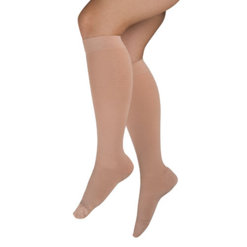 Firm Surg Weight Stocking Small Beige 20-30mmHg Below Knee Closed Toe
