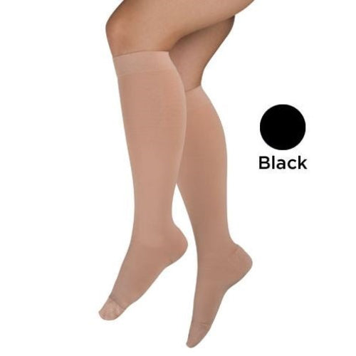 Firm Surgical Weight Stockings 3X Black 20-30mmHg Below Knee Closed Toe
