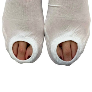 Blue Jay Anti-Embolism 15-20 mmHg Compression Stockings, Below Knee, Inspection Toe, White Hover