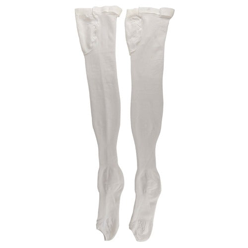 Blue Jay Anti-Embolism Stockings 15-20mmHg Thigh-High with Inspection Toe for Circulation, White