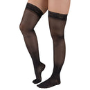 Blue Jay Ladies Sheer Moderate Support 15-20 mmHg Thigh-High with Stay Top, Large, Black