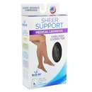 Blue Jay closed toe black stockings with nude heel and breathable fabric for stylish daily leg support, Moovkart