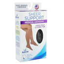 Blue Jay Ladies Sheer Mild Support 15-20 mmHg Knee-High, Closed Toe