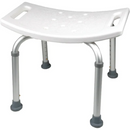ProBasics Bath Bench Shower Chair without Back, Adjustable Height Legs, 300 lbs Weight Capacity