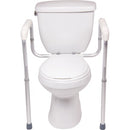 ProBasics Toilet Safety Frame for standard and elevated seats, adjustable bathroom support. Moovkart