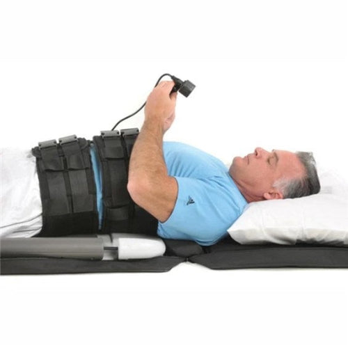 Chattanooga Saunders Lumbar Hometrac Traction Device featuring a split table design. Moovkart