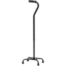 Adjustable ProBasics quad cane with four-point base and non-slip rubber tips for secure daily mobility assistance, Moovkart