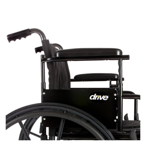 Drive Medical Cruiser X4 Wheelchair with Elevating Leg Rests and Adjustable Flip-Back Full Arms, 18 Inches Seat Width
