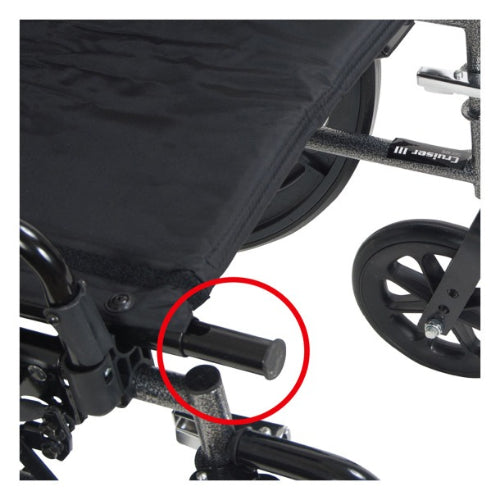 Drive Medical Cruiser X4 Wheelchair with Elevating Leg Rests and Adjustable Flip-Back Full Arms, 18 Inches Seat Width