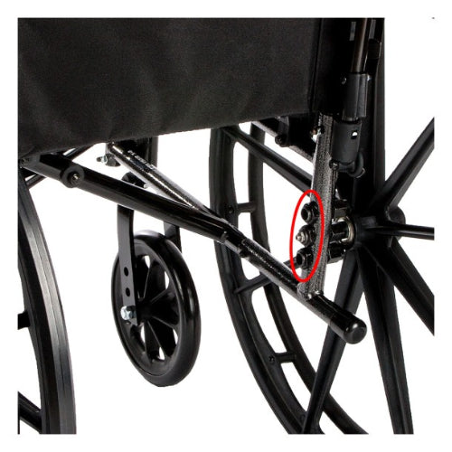 Drive Medical Cruiser X4 Wheel Chair 18 Inches with Elevating Leg Rests And Height AdjustableFlip-Back Full Arms