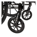Drive Medical Cruiser X4 Wheelchair with Elevating Leg Rests and Adjustable Flip-Back Full Arms, 18 Inches Seat Width