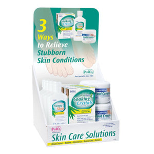 PediFix Dermatology Mix Counter Top Display with FungaSoap, Soaking Crystals and Foot Cream