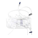 Dynarex Sterile Drainage Bag for Safe Urine Collection with Anti-Reflux Valve and Tubing, 2000 ml