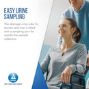 Dynarex Sterile Drainage Bag for Safe Urine Collection with Anti-Reflux Valve and Tubing, 2000 ml