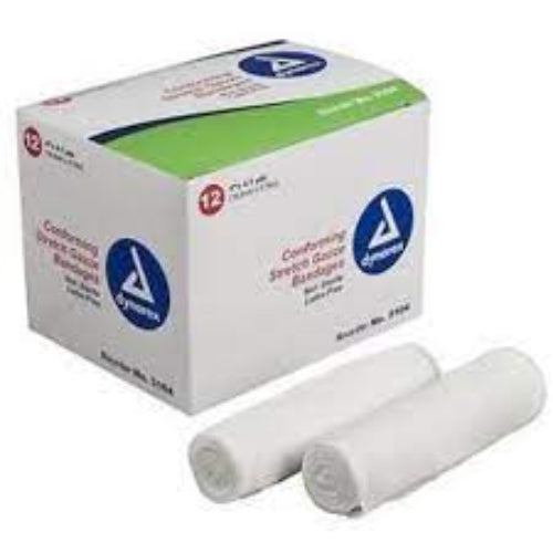 Dukal Conforming Stretch Gauze 3 Inches x 4.1 yards, Non-Sterile, 96 Rolls Per Case