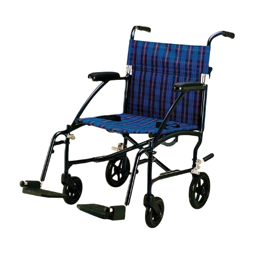 Drive Medical Fly-Lite Transport Chair Blue, 19 Inches