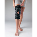 DonJoy Hinged Tru-Pull Knee Support stabilizes the patella and alleviates anterior knee pain, featuring aluminum hinges for enhanced protection. Moovkart.
