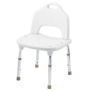 Moen Adjustable Shower Chair with non-slip surface and tool-free assembly.