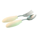Carex Spoon and Fork Holders, Comfortable Grip Assist Utensil Aids for Limited Hand Mobility, Pair