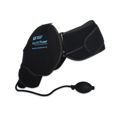 Battle Creek Equipment Shoulder Cold and Compression Wrap with Pump, Pain Relief, Adjustable Shoulder Support, Cold Therapy, Moovkart