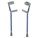 Drive Medical Pediatric Forearm Crutches in Knight Blue, durable and adjustable crutches for kids. Moovkart.
