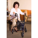 Carex Lightweight Trio Rollator Walker with Locking Brakes and Adjustable Handles